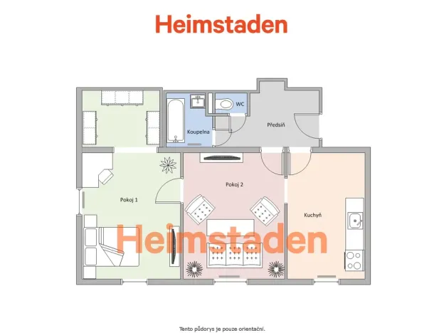 Pronájem bytu 2+1, Ostrava - Poruba, Opavská, 56 m2
