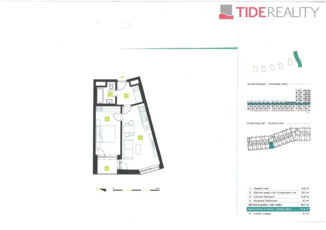 Prodej bytu 2+kk, Beroun, 54 m2