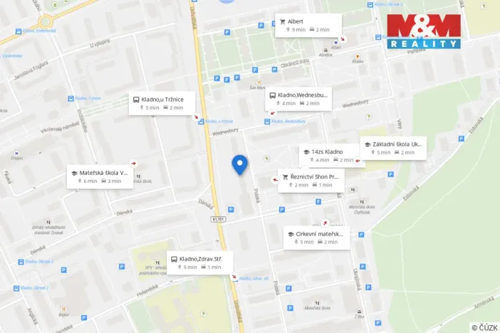 Pronájem bytu 2+1, Kladno - Kročehlavy, Polská, 54 m2