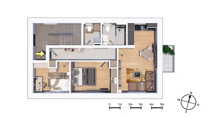 Prodej bytu 3+kk, Praha - Košíře, Nad zámečkem, 60 m2
