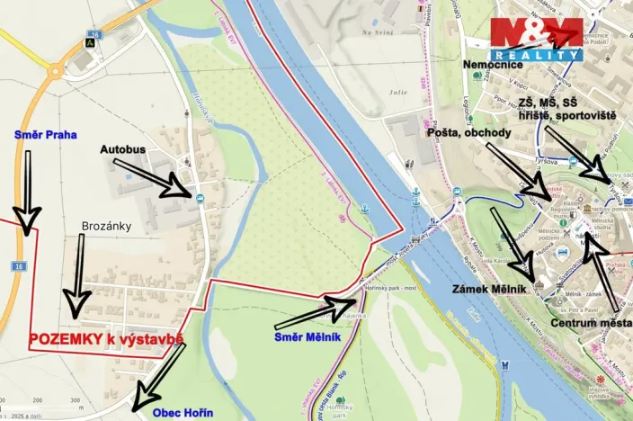 Prodej pozemku pro bydlení, Hořín - Brozánky, 992 m2