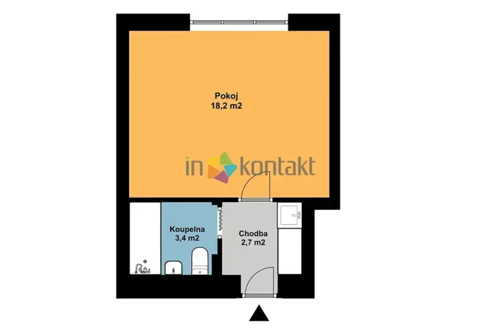 Pronájem bytu 1+kk, Brno, Sokolská, 25 m2