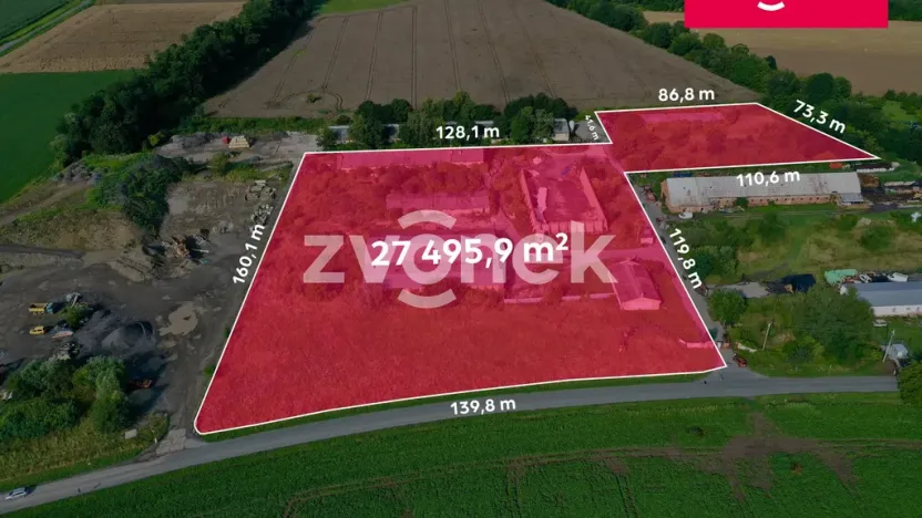 Prodej komerčního pozemku, Holešov - Všetuly, Za Cukrovarem, 27328 m2