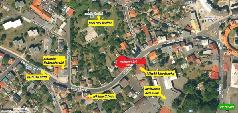 Pronájem bytu 1+1, Krupka, Bohosudovská, 45 m2