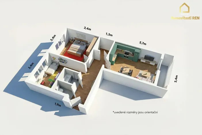 Prodej bytu 3+kk, Ostrava, Horní, 61 m2