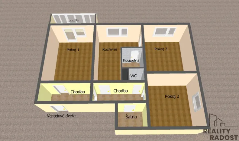 Prodej bytu 3+1, Olomouc - Povel, Jeremiášova, 69 m2