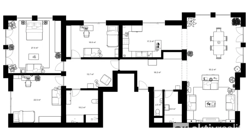 Pronájem bytu 4+kk, Praha - Vinohrady, Perucká, 180 m2
