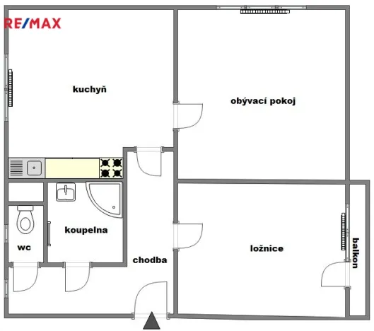 Pronájem bytu 2+1, Litvínov - Horní Litvínov, U Zámeckého parku, 58 m2