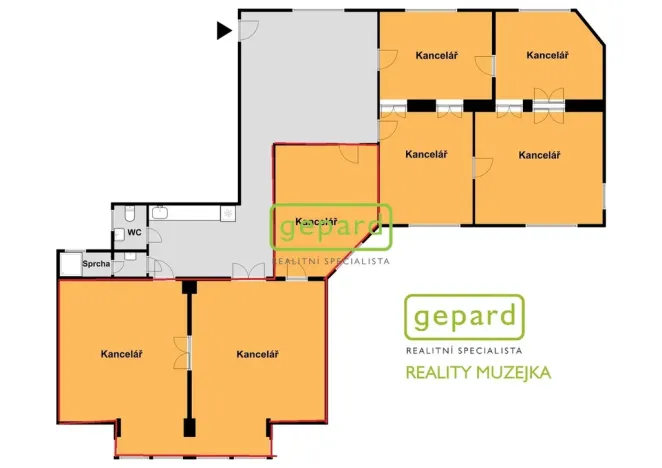 Pronájem kanceláře, Brno - Veveří, Moravské náměstí, 87 m2