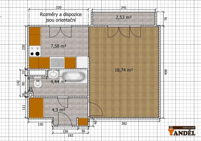 Pronájem bytu 1+1, Havířov, Okrajová, 35 m2