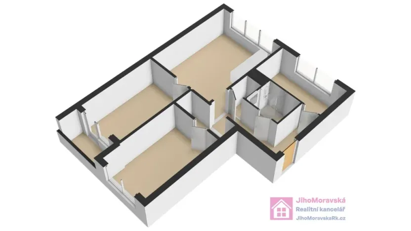Pronájem bytu 4+kk, Břeclav - Charvátská Nová Ves, Na Valtické, 73 m2