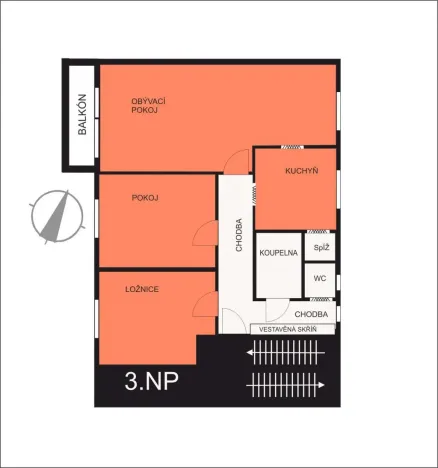 Prodej bytu 3+1, Trutnov - Poříčí, Benešova, 96 m2