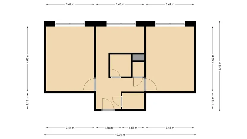 Pronájem bytu 2+1, Jirkov, Hornická, 51 m2