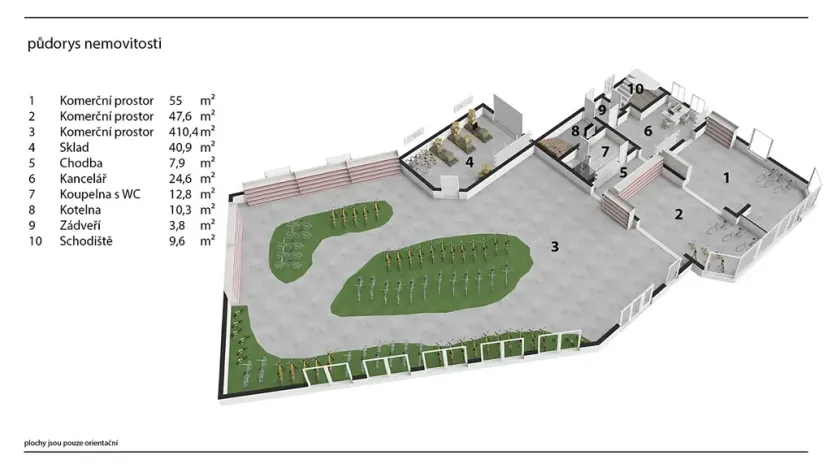 Prodej kanceláře, Pardubice, Přeloučská, 779 m2