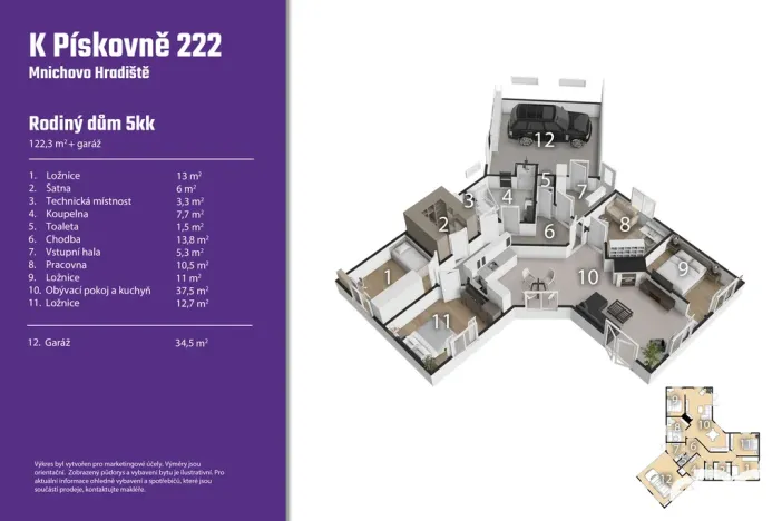 Prodej rodinného domu, Mnichovo Hradiště, K Pískovně, 154 m2