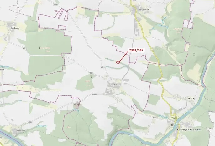 Dražba lesa, Hosty, 19 m2