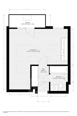 Pronájem bytu 1+kk, Praha - Radotín, Zbynická, 30 m2