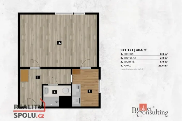 Pronájem bytu 1+1, Jablonec nad Nisou, Jizerská, 40 m2