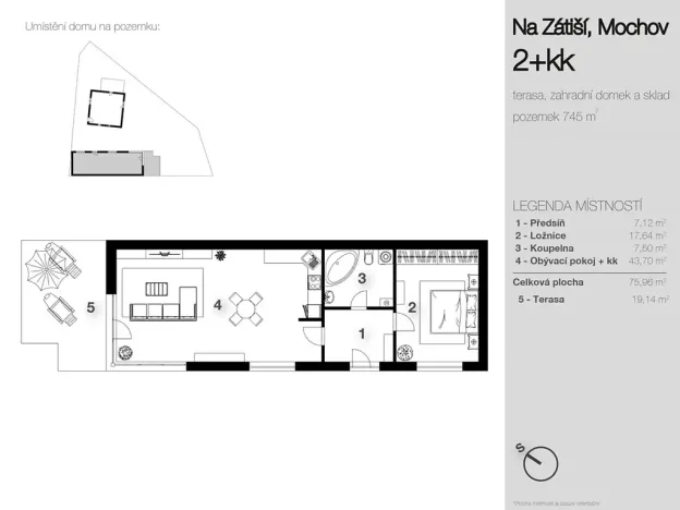 Pronájem rodinného domu, Mochov, Na Zátiší, 183 m2