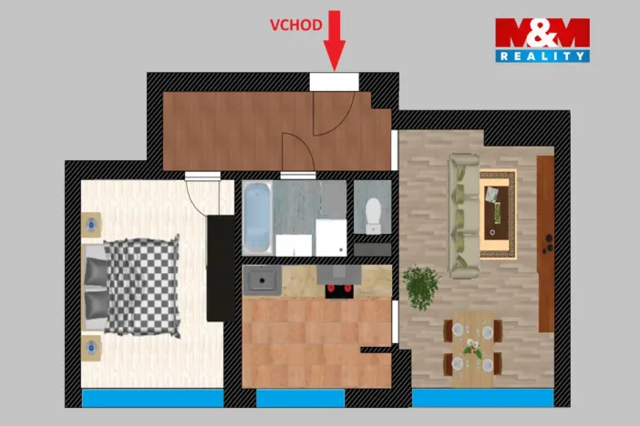 Pronájem bytu 2+1, Vlašim, A. Roškotové, 48 m2