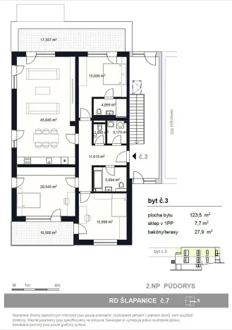 Prodej bytu 4+kk, Šlapanice, 151 m2