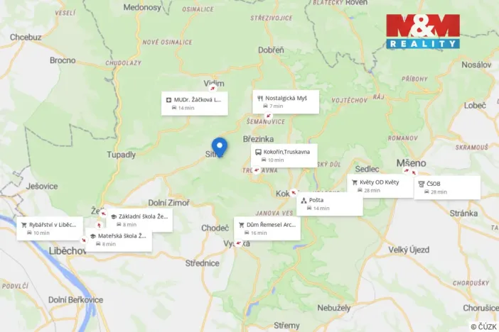 Prodej rodinného domu, Želízy - Sitné, 480 m2
