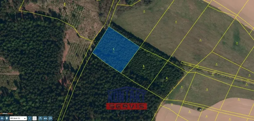 Prodej lesa, Otín, 4352 m2