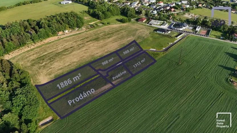 Prodej pozemku pro bydlení, Hůry, Lišovská, 1312 m2