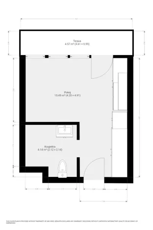 Pronájem bytu 1+kk, Brno, Koliště, 22 m2