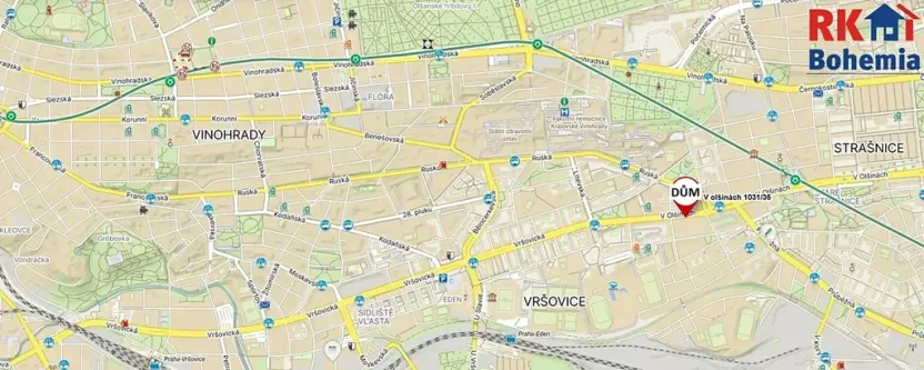 Prodej bytu 1+1, Praha - Strašnice, V olšinách, 32 m2