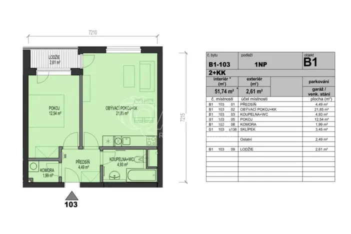 Prodej bytu 2+kk, Praha - Uhříněves, Oty Bubeníčka, 51 m2