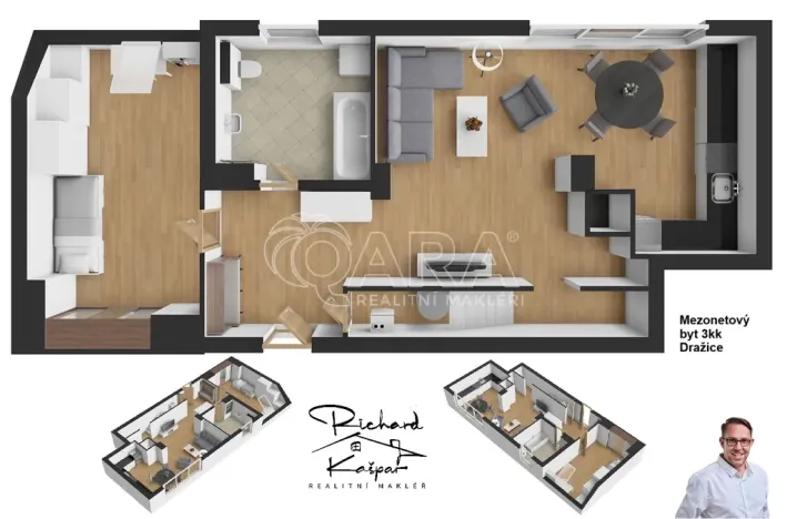 Prodej bytu 3+kk, Dražice, 89 m2