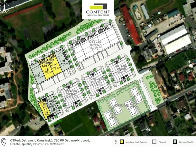 Pronájem výrobních prostor, Ostrava - Hrabová, Krmelínská, 6000 m2
