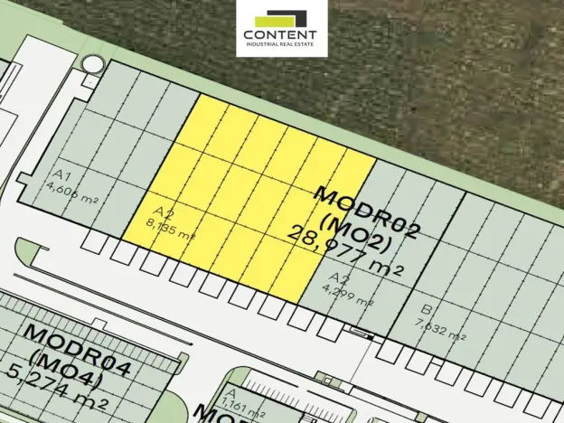 Pronájem skladu, Modřice, Evropská, 8135 m2