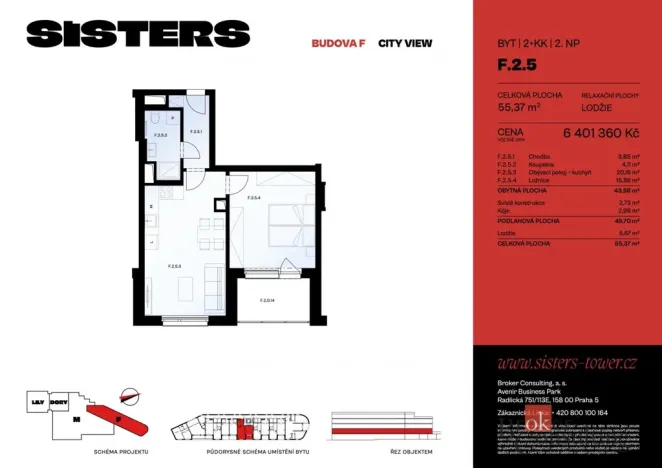 Prodej bytu 2+kk, Plzeň - Jižní Předměstí, náměstí Českých bratří, 43 m2
