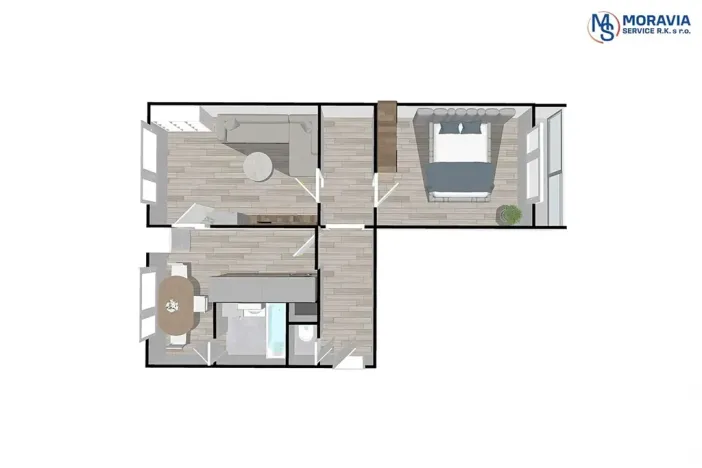 Prodej bytu 2+1, Olomouc, Brněnská, 58 m2