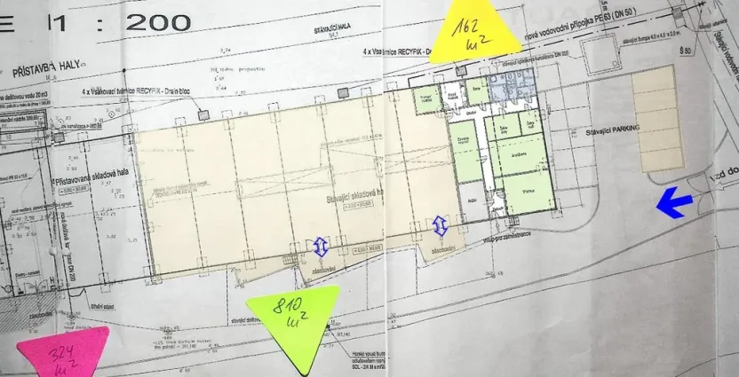 Pronájem skladu, Chýně, Hlavní, 810 m2