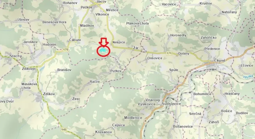 Prodej podílu lesa, Vacov, 23843 m2