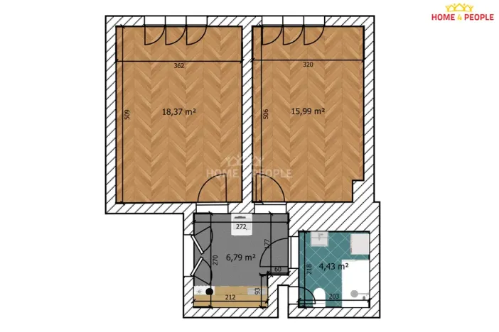 Pronájem bytu 2+1, Praha - Žižkov, Biskupcova, 48 m2
