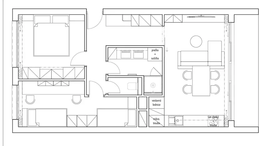 Pronájem bytu 3+kk, Praha - Krč, Horáčkova, 65 m2