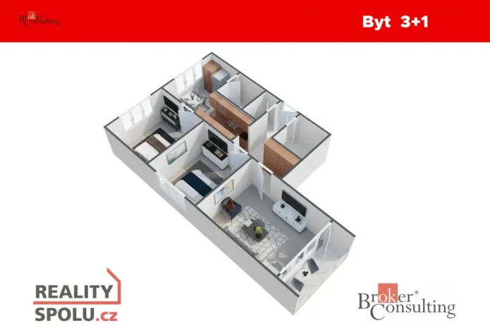 Prodej bytu 3+1, Liberec - Liberec XXX-Vratislavice nad Nisou, Vnější, 64 m2