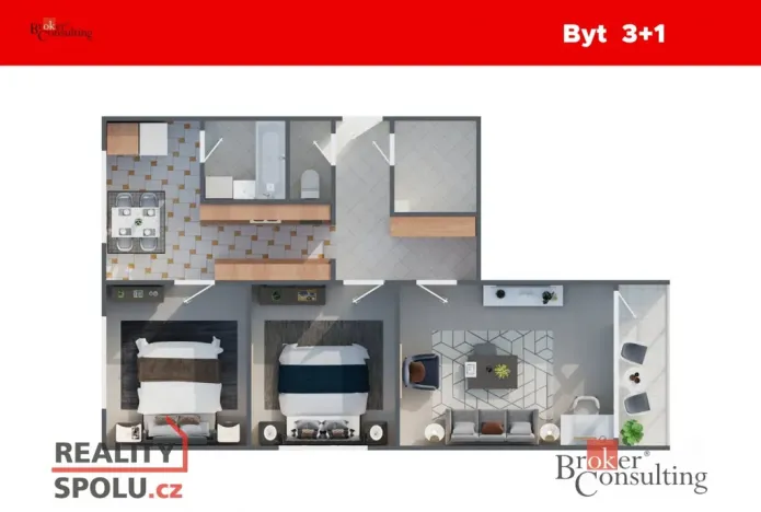 Prodej bytu 3+1, Liberec - Liberec XXX-Vratislavice nad Nisou, Vnější, 64 m2