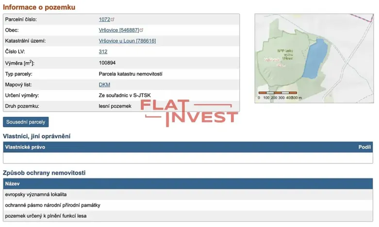 Prodej lesa, Vršovice, 162726 m2