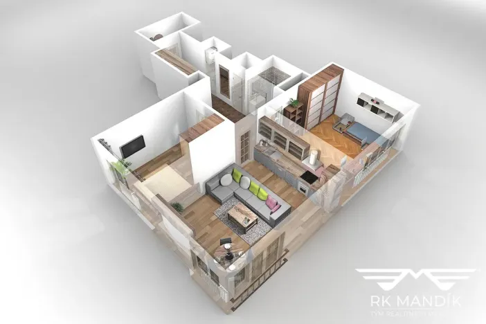 Pronájem bytu 3+kk, Praha - Nusle, Nad studánkou, 74 m2