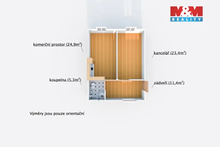 Pronájem kanceláře, Dobřany, Alšova, 56 m2