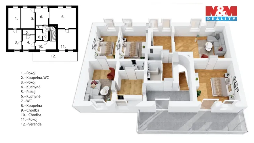 Prodej bytu 3+1, Červený Kostelec, Jiráskova, 93 m2