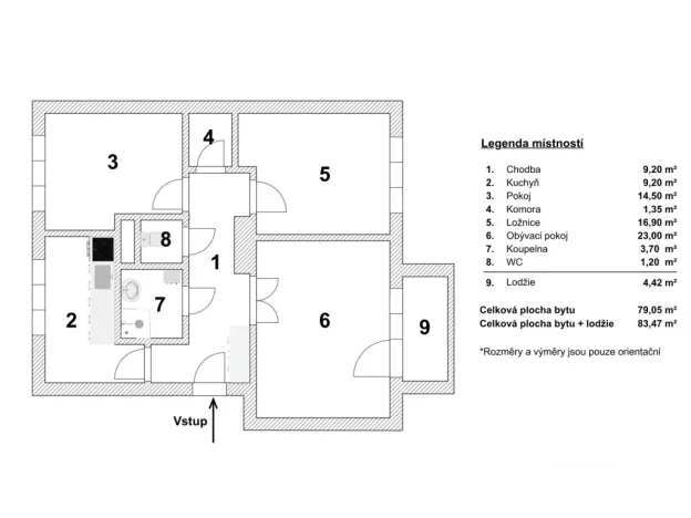 Prodej bytu 3+1, Uherské Hradiště, Průmyslová, 84 m2