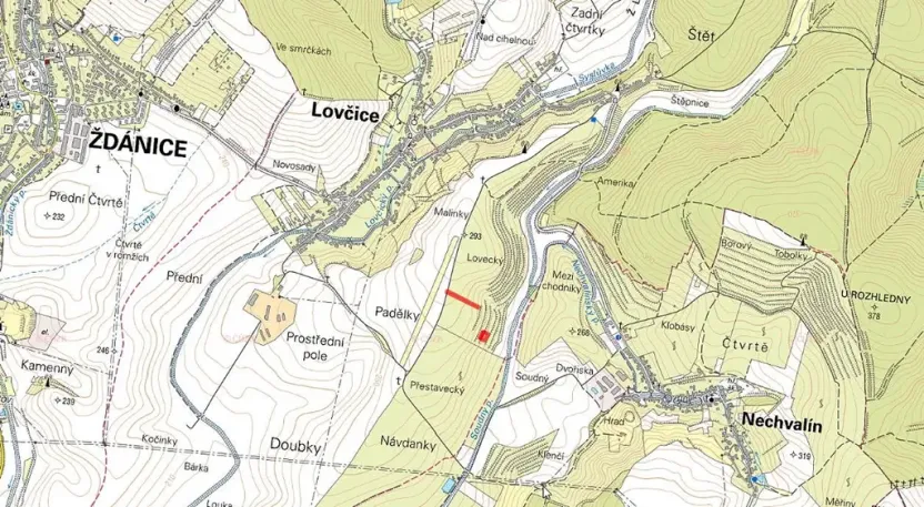 Prodej zahrady, Lovčice, 1342 m2