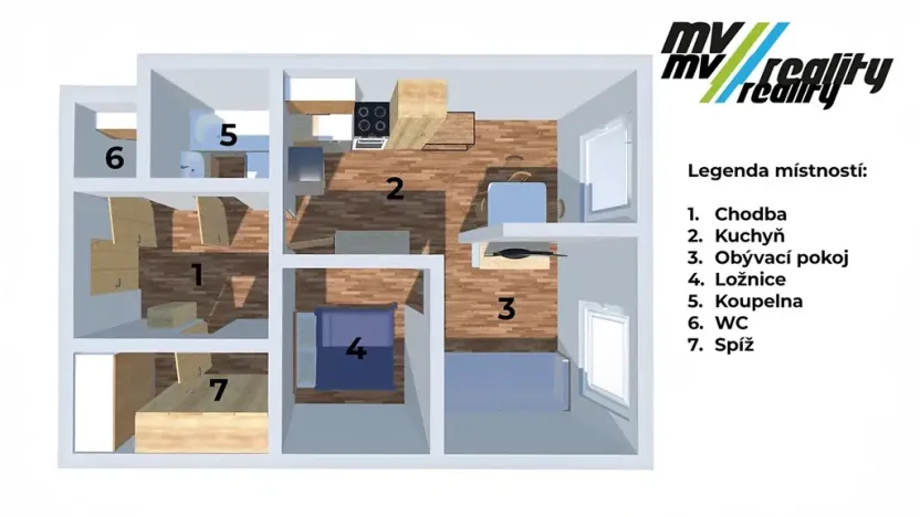 Prodej bytu 1+1, Milovice, Topolová, 44 m2