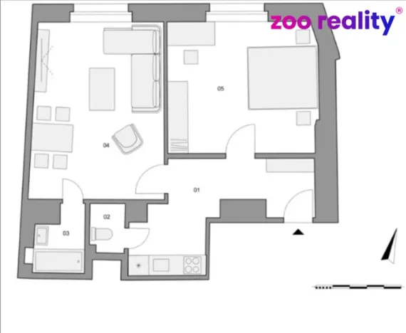 Prodej bytu 2+kk, Praha, Přípotoční, 56 m2